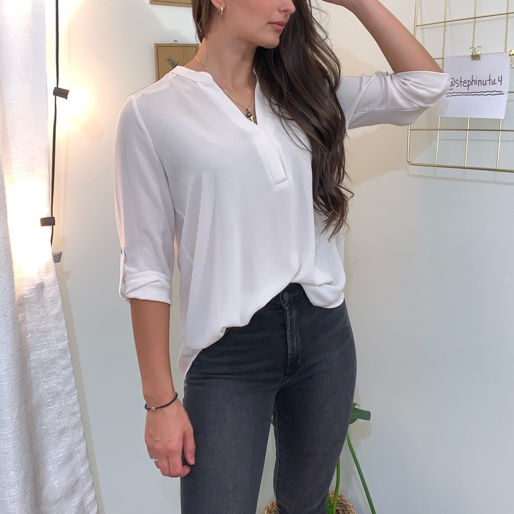 Blush pink blouse